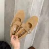 Pantuflas suaves de estilo coreano, adornadas con pedrería, forradas de felpa para usar en exteriores, nueva colección otoño/invierno 2026, perfectas con vestidos, zapatos Mary Jane estilo hada, zapatos de algodón