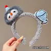 Diadema Creativa de Pingüino y Pez Otoño e Invierno Felpa Divertida Diadema para el Cabello Niña Fotografía Lavado de Cara Especial Recogedor de Cabello Accesorios para el Cabello