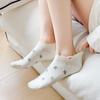 Calcetines de Verano para Mujer, Calcetas Invisibles que No se Resbalan, Etiqueta de Tela de Estrella, Calcetines Cortos para Mujer, Algodón Absorbente de Sudor, Transpirables, Calcetines de Moda Tendencia al por Mayor