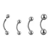 Anillo de Titanio G23 para Nariz Septum Espiral Cartílago Oreja Cartílago de la Oreja Pezón Ceja Joyería para Piercings Corporales Barra Redonda Bola Redonda
