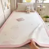 2026 Nuevo Modelo de Polietileno Jacquard Lindo Alfombrilla Fresca de Frijol para Dormitorio de Estudiante Alfombrilla Plana para Cama
