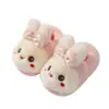Pantuflas de Algodón para Niños y Niñas 2026 Nuevo Otoño e Invierno Hogar Dibujos Animados Conejito Lindo Felpa Cálida Forradas con Cubierta en el Talón para Niños y Niños Mayores