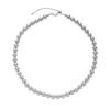 Collar de perlas grises platino del mismo estilo, joyería de temperamento simple de moda europea y americana de oro real de 18 quilates bañado en latón, collar, collar nuevo producto