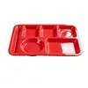 A8 Vajilla de Melamina Restaurante de Autoservicio Cafetería Escolar Bandeja Rectangular para Comida Rápida con Compartimentos Divisor de Plástico Rectangular con Múltiples Compartimentos