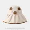 Nuevo sombrero infantil de ala ancha para verano, lindo protector UV para niñas, sombrero de sol plegable con parte superior abierta para niños pequeños