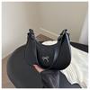 Bolso de Media Luna Comercio Exterior Personalizado Moda con Texto Bolso para Mujer 2024 Lazo Estilo Retro Bolso de Hombro Cruzado Debajo del Brazo para Mujer