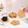 Esterilla de Bambú Esterilla Aislante Esterilla para Mesa de Comedor Salvamantel Chino Esterilla para Tazón Esterilla para Plato de Plato Resistente al Calor Anti-Quemaduras Esterilla para Cazuela Personalización para Exportación