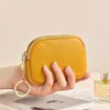 Cartera para Monedas para Mujer, Estilo Nuevo, Piel de Vaca de Primera Capa, Pequeño Tarjetero, Portallaves Versátil Casual de Cuero Genuino, Monedero, Moda en Piel Suave