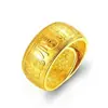 Anel Masculino Dourado Imitando Areia Espessado para Trazer Riqueza e Fortuna para Anel de Homens Idosos Joias E-Commerce Transmissão Ao Vivo Fornecimento Atacado