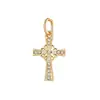 Cruz Venda Quente Pingente de Cruz Dourada DIY Feito à Mão Colar Pulseira Contas Charms Enfeites Artesanais Pingentes