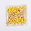 Palillos de cóctel desechables creativos de colores con forma de estrella de cinco puntas, al por mayor, para decorar bandejas de postres y fruteros