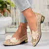 2025 Novo Estilo de Verão Respirável Sapatos Femininos de Salto Baixo Malha Laço Bico Fino Boca Rasa Estilo Coreano Salto Grosso Tamanho Grande Atacado