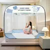 Mosquiteiro de yurta sem instalação, três portas, à prova de quedas, 1,2m, individual e duplo, criptografado, cama de 1,5m, tenda doméstica de 1,8m