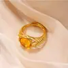 Anillo Bañado en Oro Estilo Antiguo, Exquisito Anillo de Mujer Abierto de Moda, Regalo de Cumpleaños, Venta al por Mayor desde Fabricante