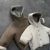 Chamarra acolchada reversible estilo coreano para niños y niñas, otoño e invierno, ropa exterior infantil moderna y cálida