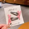 Pasador de Pelo Estilo Coreano Azul Plata Cuero Niños Versátil Lazo Hecho a Mano Clip de Pato Pinza para Flequillo Rizo Roto Pinza Lateral