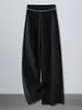 Pantalones Rectos de Acetato y Lana de Moda y Elegantes para Otoño e Invierno para Mujer, Nuevos Pantalones Largos Anchos Casuales de Cintura Alta 2026