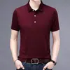 Camiseta de Manga Corta de Verano para Hombres Jóvenes y de Edad Media, Color Sólido Casual Diaria Delgada Camisa Polo, Top para Hombre, Camiseta de Manga Media