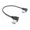 Cabo de Extensão USB 2.0 Am Dobra à Esquerda para USB Am Dobra à Esquerda Dispositivo Inteligente Dupla Curva USB Macho para Macho