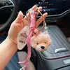 Lindo Perro de Peluche Cuerda Trenzada Llavero Colgante Cachorro de Pelo Rizado Creativo Encanto para Bolso de Moda Accesorios al por Mayor Transfronterizos