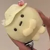 Pinza para el pelo de peluche para niñas con gafas rosas, azules y amarillas y sombrero de paja, pinza lateral de muñeca 3D para mechones sueltos, lindo accesorio para el cabello