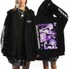 Cazadores de Demonios de Amazon Sudadera con Capucha Estampada de Cazadores de Demonios Cardigan Chaqueta Holgado de Moda