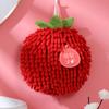 Toalla de mano de chenilla con diseño de frutas creativas, ideal para colgar en la cocina, absorbente, de secado rápido, pequeña.
