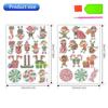 Pintura de Diamantes Navideña Nueva Transfronteriza Hecha a Mano DIY Kit de Materiales sin Marco Pintura de Diamantes Juguetes para Niños de PVC