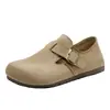 2026 Nuevos Zapatos Birkenstock Casuales de Moda Cómodos para Mujer con Hebilla Retro, Slip-On, Cubierta Completa, Tacón Oculto, Suela Suave