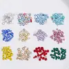 Decoraciones para Uñas Coloridas Multifacéticas de Fondo Plano de Tamaño Mixto al por Mayor, Mini Diamantes de Imitación Redondos Pequeños de Alta Calidad, Accesorios para Uñas