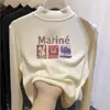 Y2580# camisa base de terciopelo con forro polar para niñas, cuello semi-alto, otoño e invierno, ropa de primavera y otoño para niñas, moda