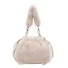 Bolsa de Mão Feminina 2025 Outono Plissada Acolchoada com Cordão Simples Popular de Luxo Casual para Ombro Transversal