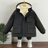 Chaqueta de algodón cálida con forro polar para niños en invierno, estilo nuevo, engrosada para edades de 6 a 14 años, moderna y a la moda
