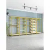 Estantería de exhibición para tienda de textiles para el hogar, juego de cuatro piezas, soporte de exhibición para edredón, almohada, ropa de cama, estantería de isla de doble cara para tela