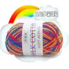 Hilo de tres cabos multicolor degradado, algodón leche, tejido a mano, grosor medio, hilo para bebé estampado, hilo para suéter de bebé e infantil, hilo de calidad de exportación