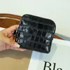 Organizador de joyería, monedero, tarjetero y llavero de piel de grano superior con patrón de cocodrilo, transfronterizo, gran capacidad, portátil