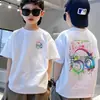 Ropa Infantil 100% Algodón Puro Camiseta para Niños Manga Corta Verano Niños Tallas Mediana y Grande Tops para Niños Manga Media Verano Moda Estilo Moderno
