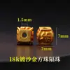 Accesorios de oro de 18k chapado, no se decoloran, color oro arena, accesorios con cuentas, materiales para manualidades, cuentas espaciadoras color oro arena, cuentas para pulseras, accesorios para joyería