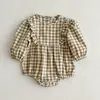 Ropa de bebé, ropa de verano, nuevo estilo, elegante pelele floral, dulce pelele de princesa con tirantes para niñas, ropa para exteriores