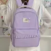 Mochila escolar ligera y versátil de gran capacidad con nuevo diseño de lunares, simple, para niñas de 3º a 6º grado