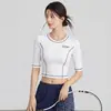 Sujetador Deportivo de Rebaja para Mujer, Primavera y Verano Yoga, Pilates, Fitness, Hermoso Diseño de Espalda, Se Puede Usar por Fuera, Top de Yoga, Camiseta de Manga Corta