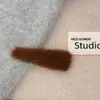 Peine de Pelo Ovalado de Felpa para Otoño e Invierno Coreano, Pinza Lateral de Gama Alta, Peine de Pelo Elegante y Versátil, Accesorio para el Cabello para la Parte Posterior de la Cabeza, Estilo Nuevo