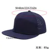 Gorra de béisbol personalizada de ala plana de siete paneles, nylon de secado rápido, transpirable, con cordón, malla perforada con láser, de alta calidad, tipo pico de pato, transfronteriza