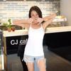 Camisola Modal de Talla Grande en Forma de Y para Mujer, Largo Medio, Ajustada, Combinable con Todo, Top de Verano para Exterior, Camisa Base Interior