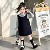 Vestido Colete Infantil Outono 2026 Novo Estiloso Estilo Pequeno Chanel para Meninas Vestido Quente de Lã Vestido de Princesa para Meninas