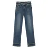 Jeans Rectos Rouge para Mujer 2025 Primavera y Otoño Nuevos de Cintura Alta Elásticos Pequeños Vintage Acortados Tipo Cigarrillo