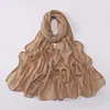 Transmissão ao Vivo Transfronteiriça de Novos Lenços de Chiffon com Brilho Diamantado na Cor Cobre, Xales de Minorias Étnicas, Véus Norte-Africanos, Lenços de Cabeça Malaios