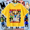 Nueva camiseta de manga corta para niños del juego de Roblox Animal Hospital, top moderno