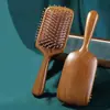 Pente com Almofada de Ar de Sândalo Pente com Bolsa de Ar Gravação Digitação Massagem Meridianos do Couro Cabeludo Pente para Cabeça Almofada de Ar Seda Dourada Pente de Sândalo Cabelo