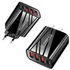 Cargador de viaje Normativa de EE. UU. Normativa europea Normativa británica Cabezal de carga 3USB + Tipo C Adaptador multiteléfono 3USB + PD